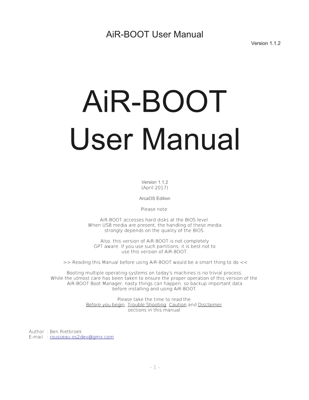 Air-BOOT User Manual Version 1.1.2