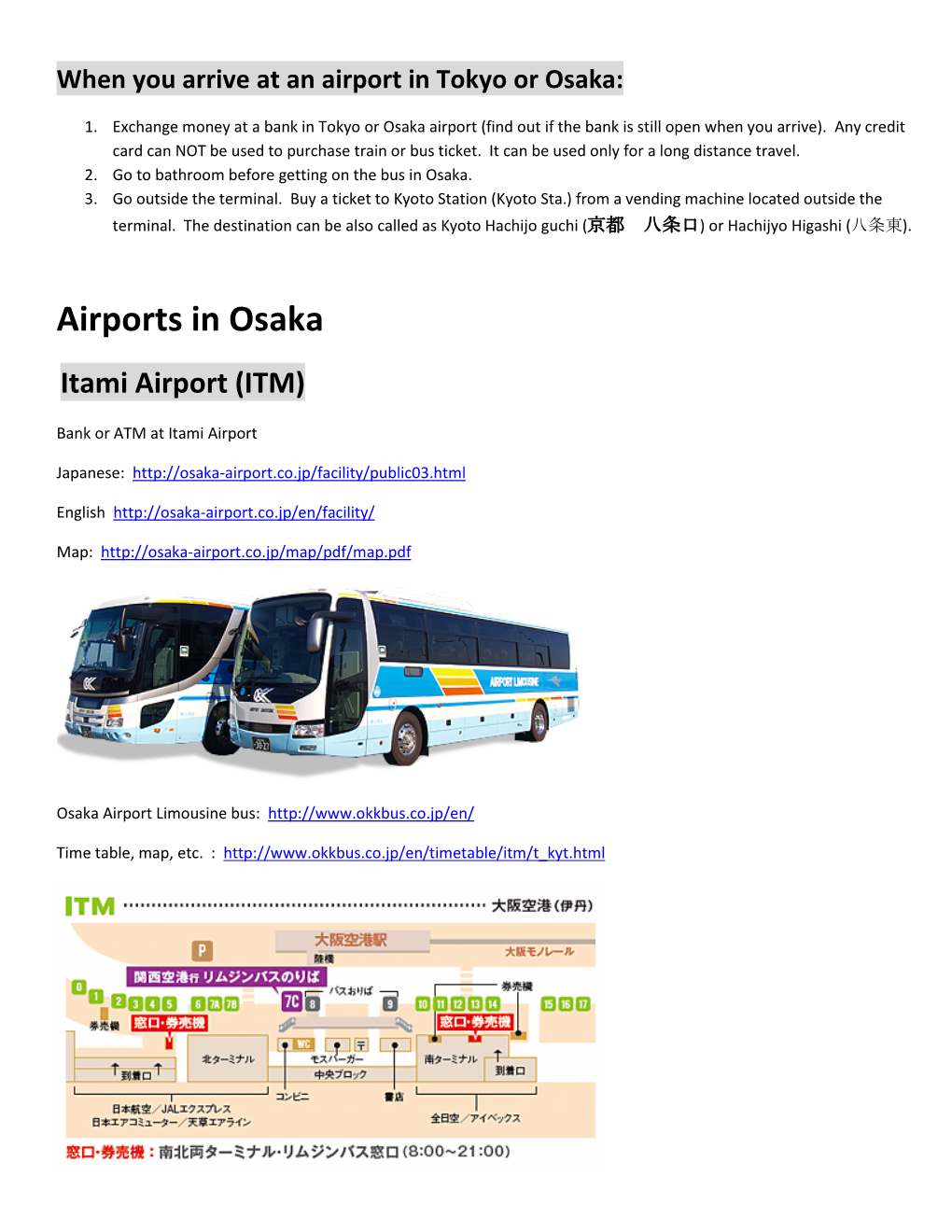 Airports in Osaka