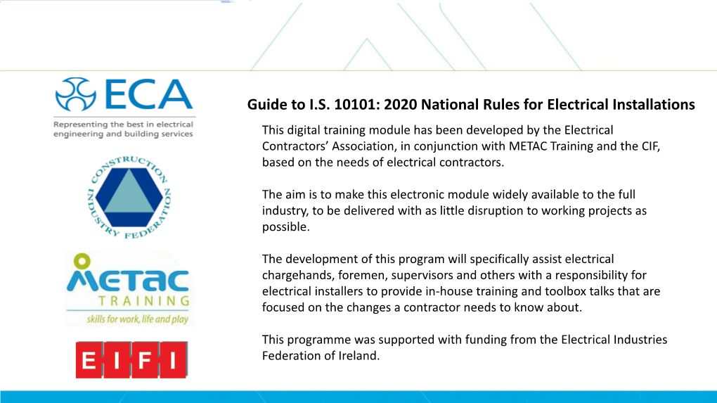 Guide to I.S. 10101: 2020 National Rules for Electrical Installations