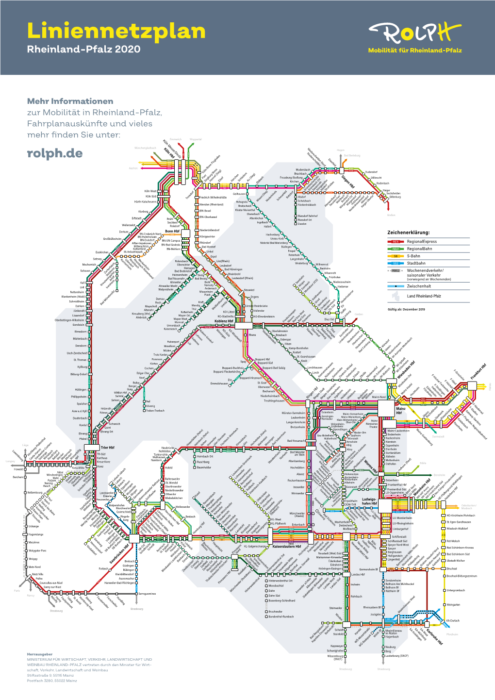 Liniennetzplan Rheinland-Pfalz 2020