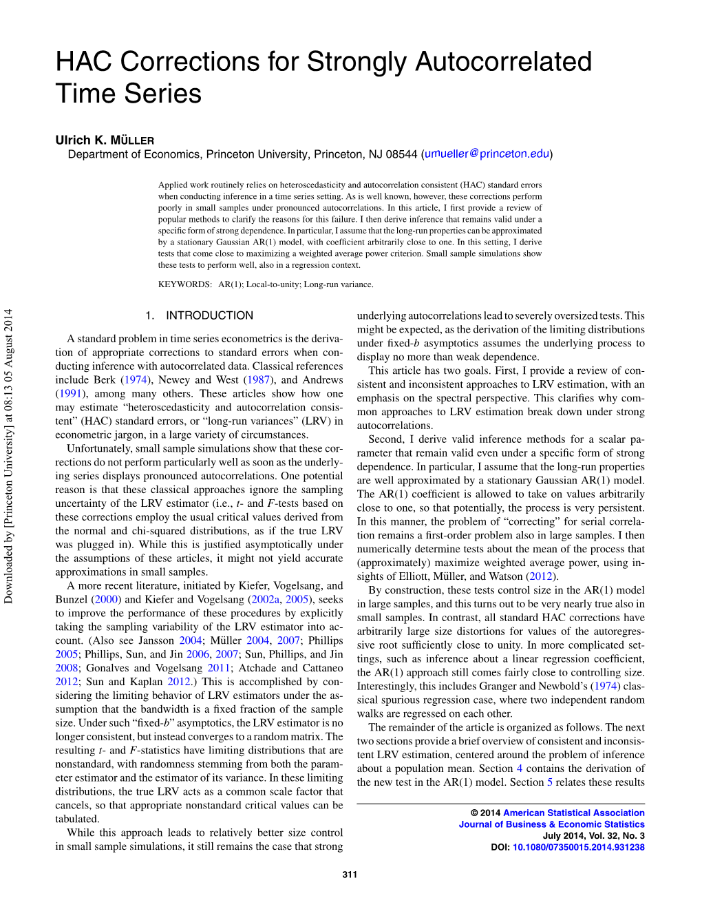 HAC Corrections for Strongly Autocorrelated Time Series