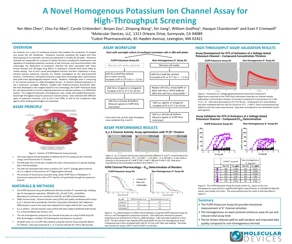 A Novel Homogenous Potassium Ion Channel Assay for High-Throughput Screening