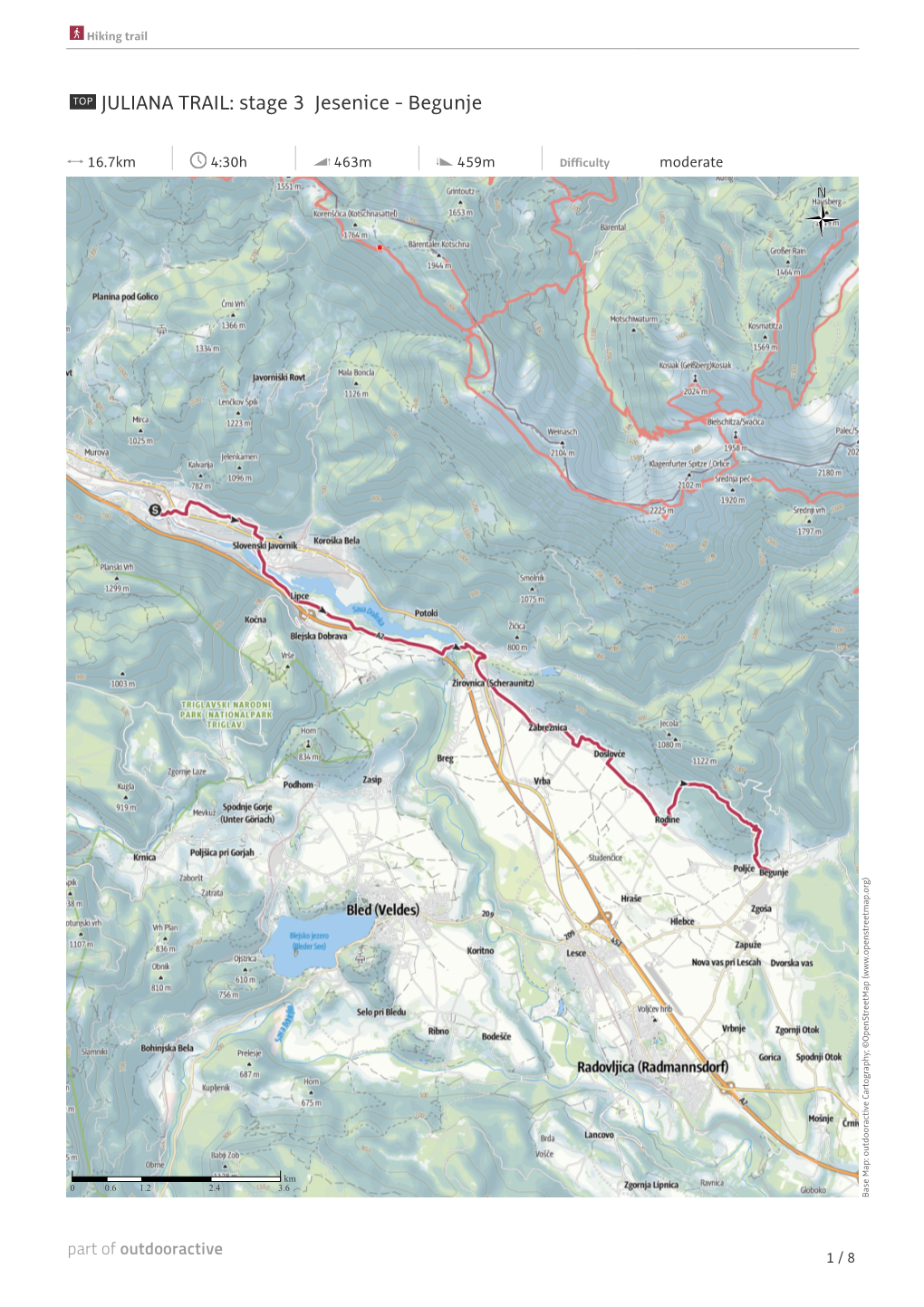 JULIANA TRAIL: Stage 3 Jesenice - Begunje