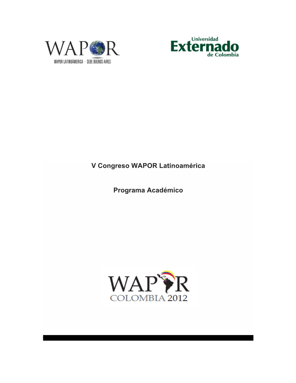 V Congreso WAPOR Latinoamérica Programa Académico