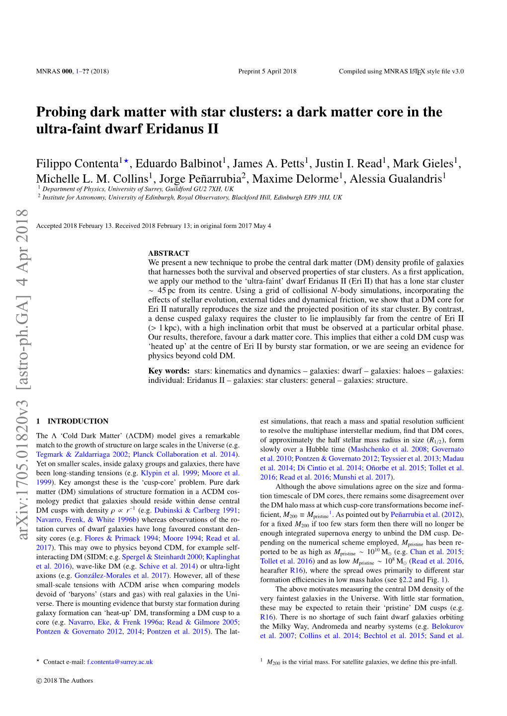 Probing Dark Matter with Star Clusters: a Dark Matter Core in the Ultra-Faint Dwarf Eridanus II