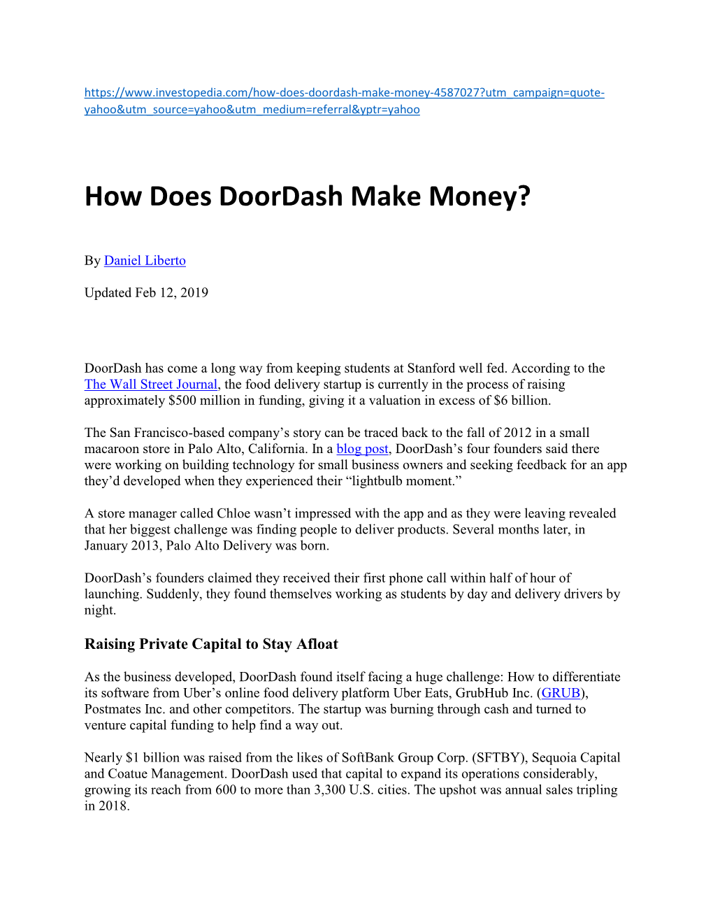 How Does Doordash Make Money?