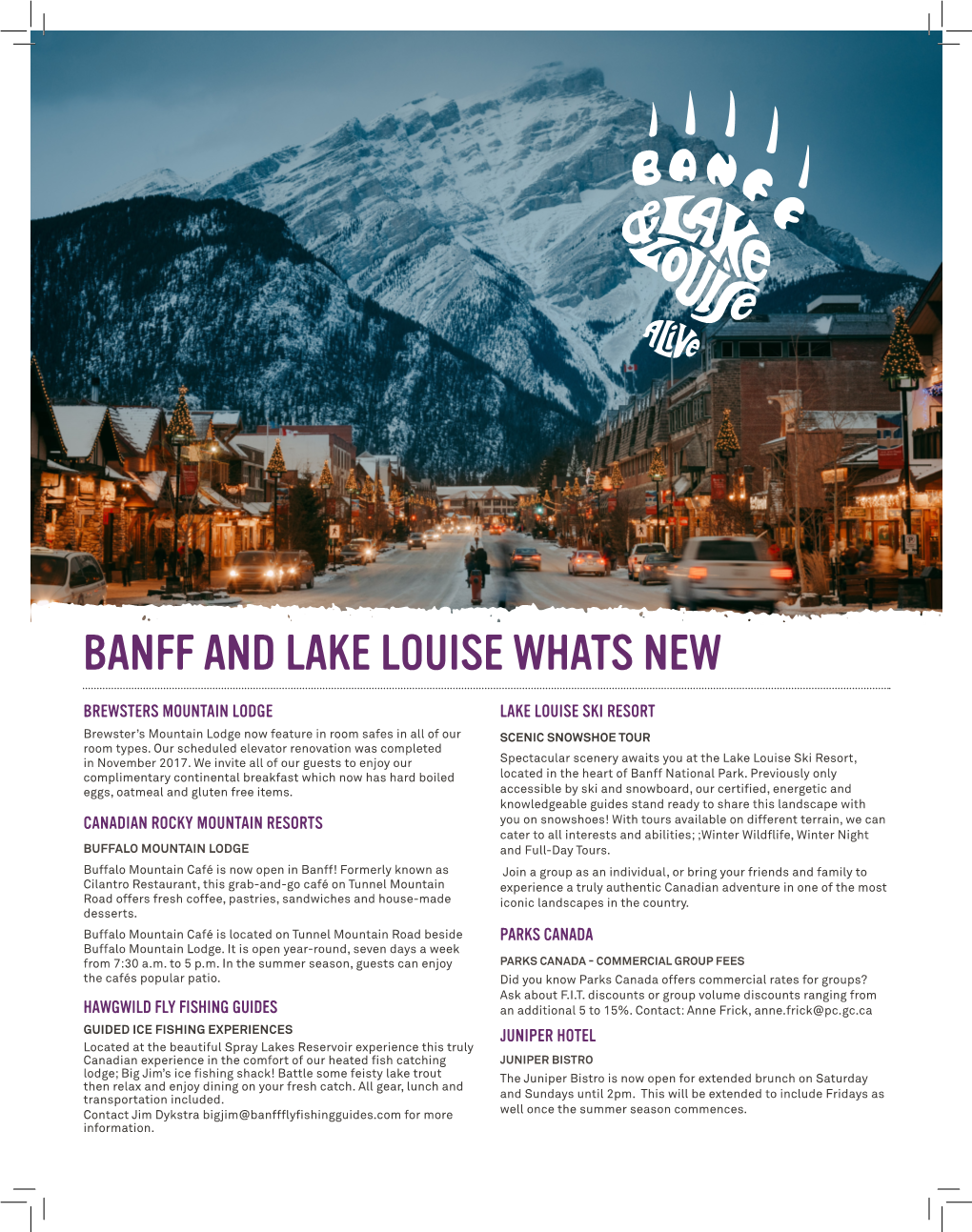 Banff and Lake Louise Whats New