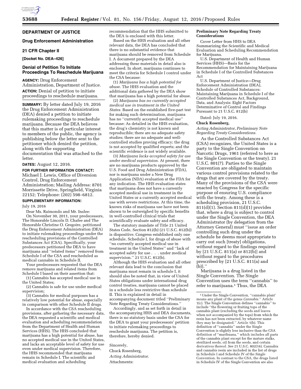 Federal Register/Vol. 81, No. 156/Friday, August 12, 2016