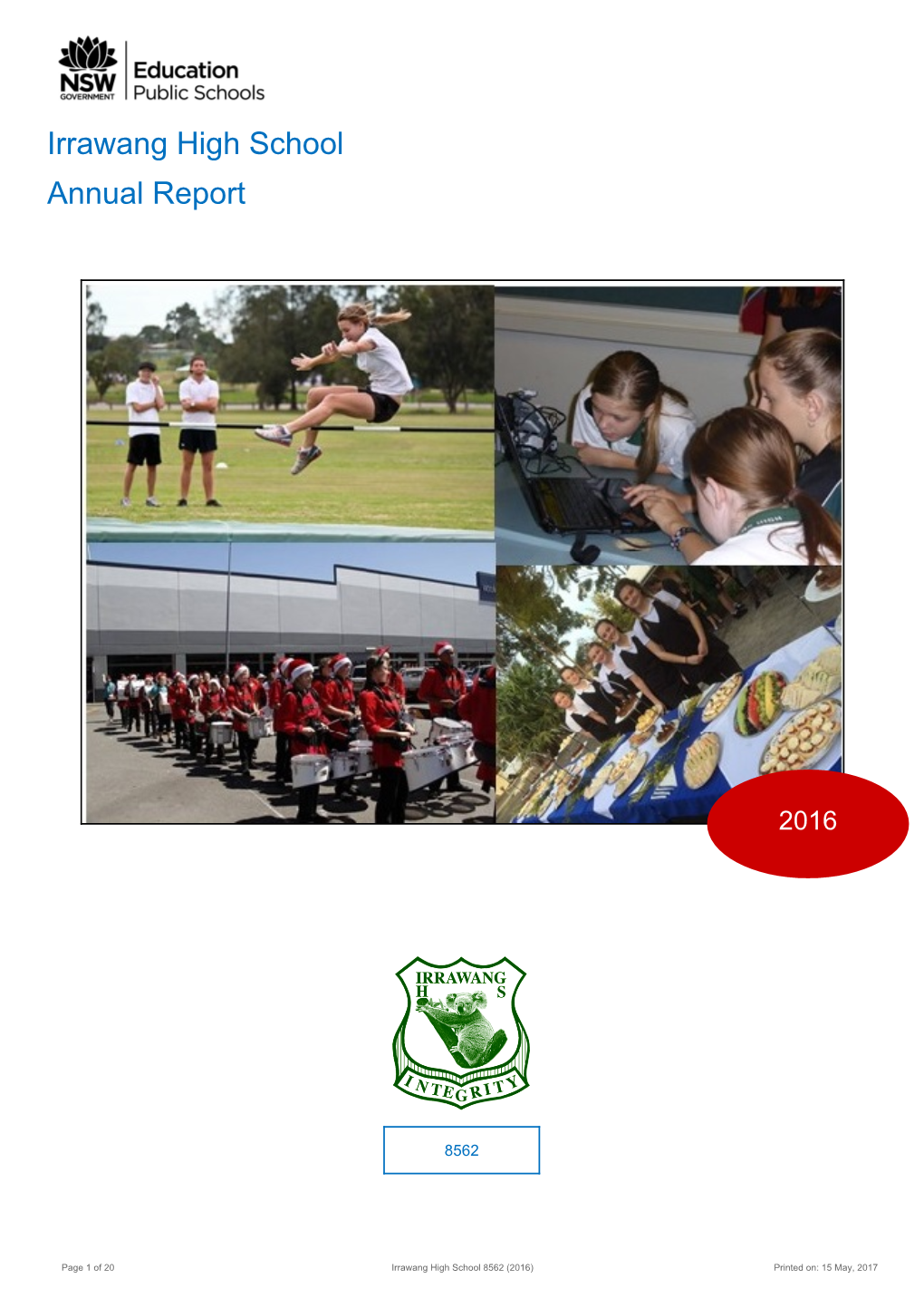 2016 Irrawang High School Annual Report