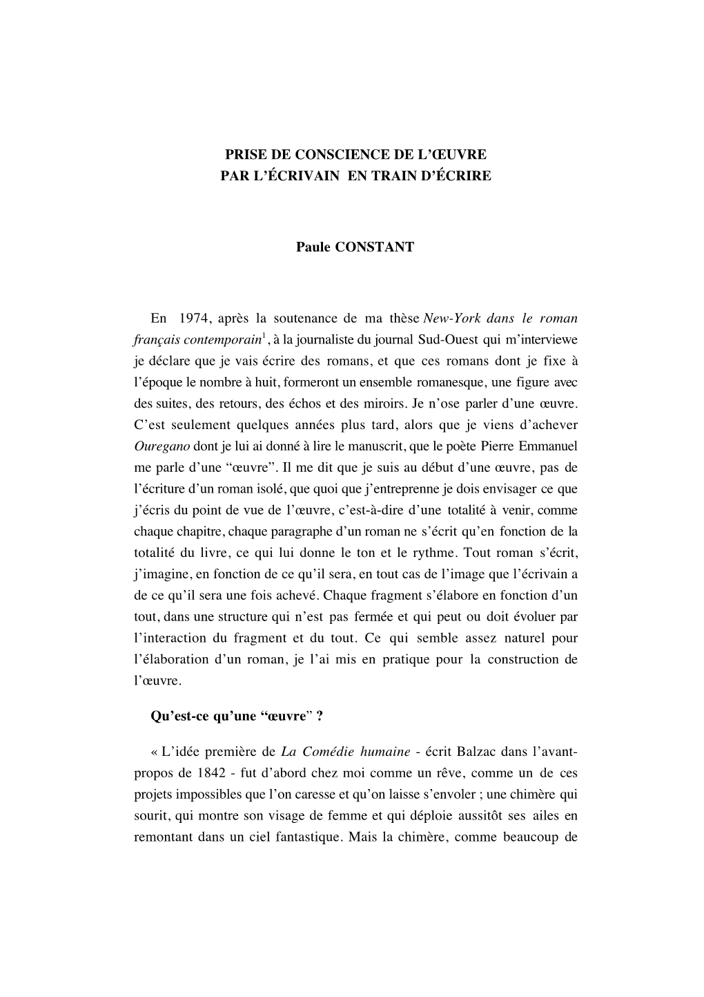 Prise De Conscience De L'œuvre Par L'écrivain En Train D