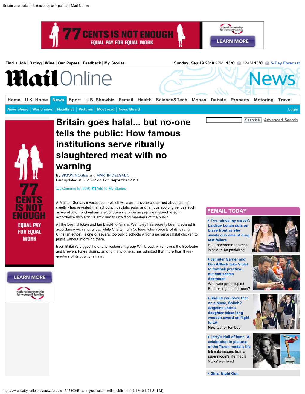Britain Goes Halal (...But Nobody Tells Public) | Mail Online