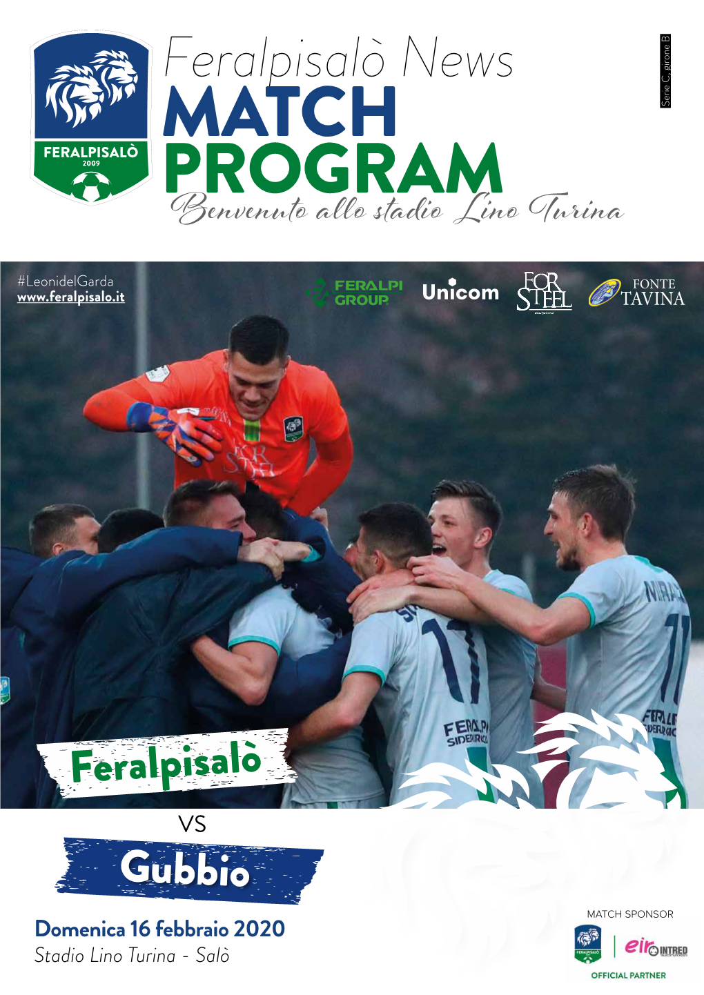 Match Program 19/20 - 11 Modena 37 25 10 7 8 28 23 Rivista Della Feralpisalò S.R.L