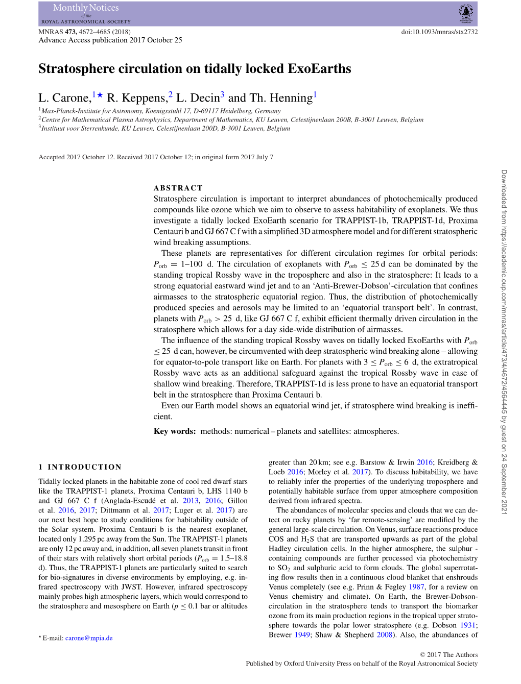 Stratosphere Circulation on Tidally Locked Exoearths