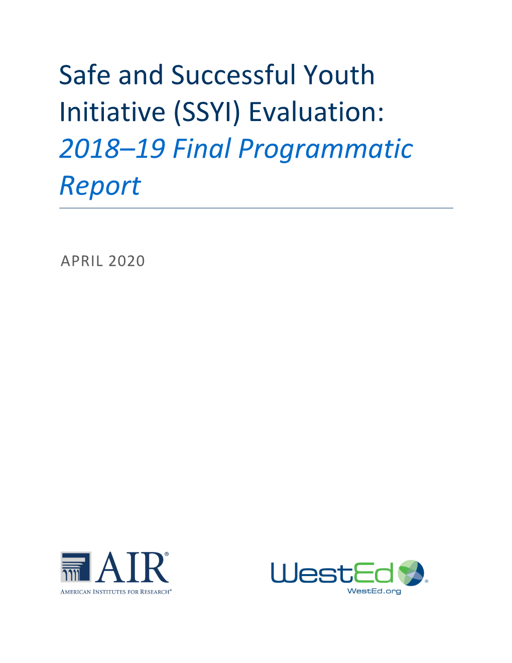 AIR Report Template