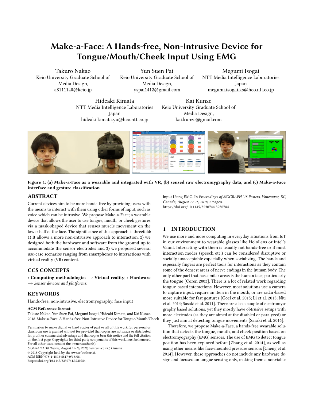 A Hands-Free, Non-Intrusive Device for Tongue/Mouth/Cheek Input Using EMG