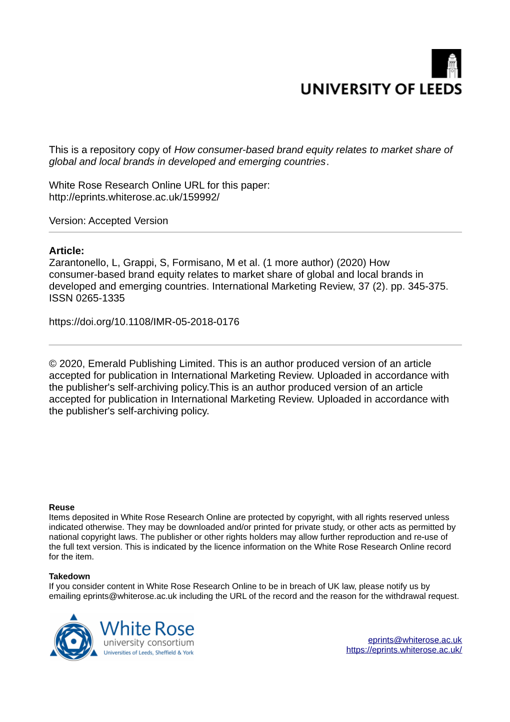 How Consumer-Based Brand Equity Relates to Market Share of Global and Local Brands in Developed and Emerging Countries