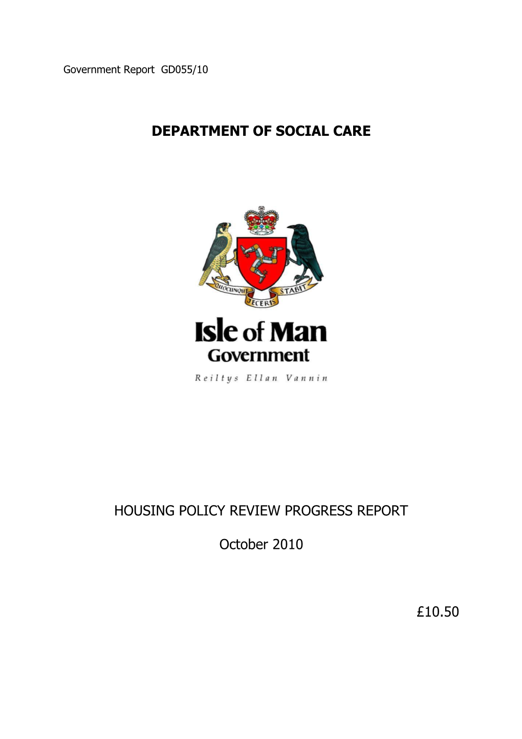 Housing Policy Review Progress Report