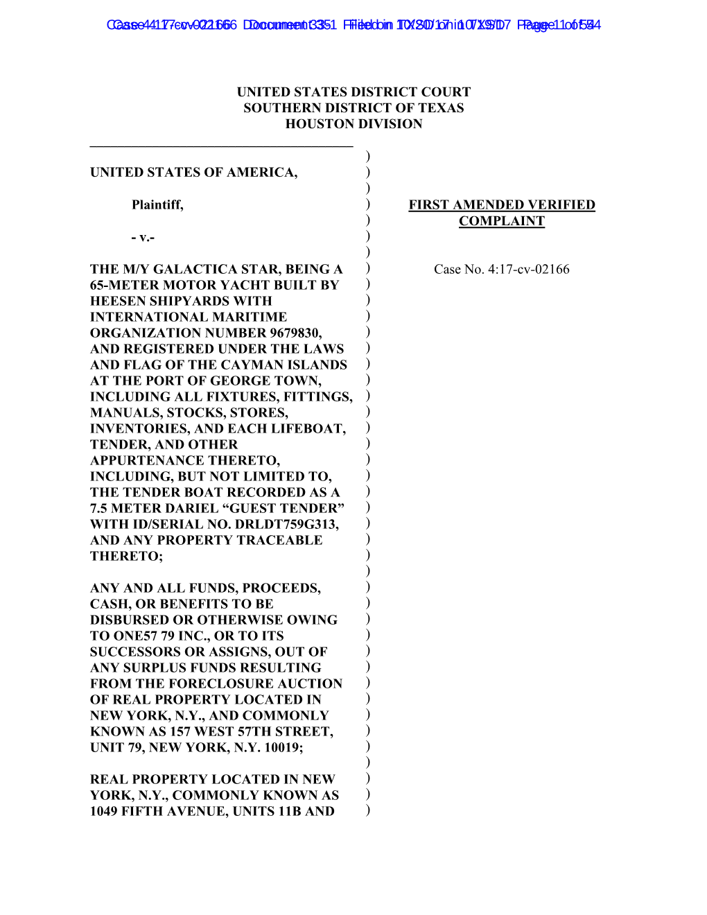 Case 4:17-Cv-02166 Document 33-1 Filed in TXSD on 10/19/17 Page 1