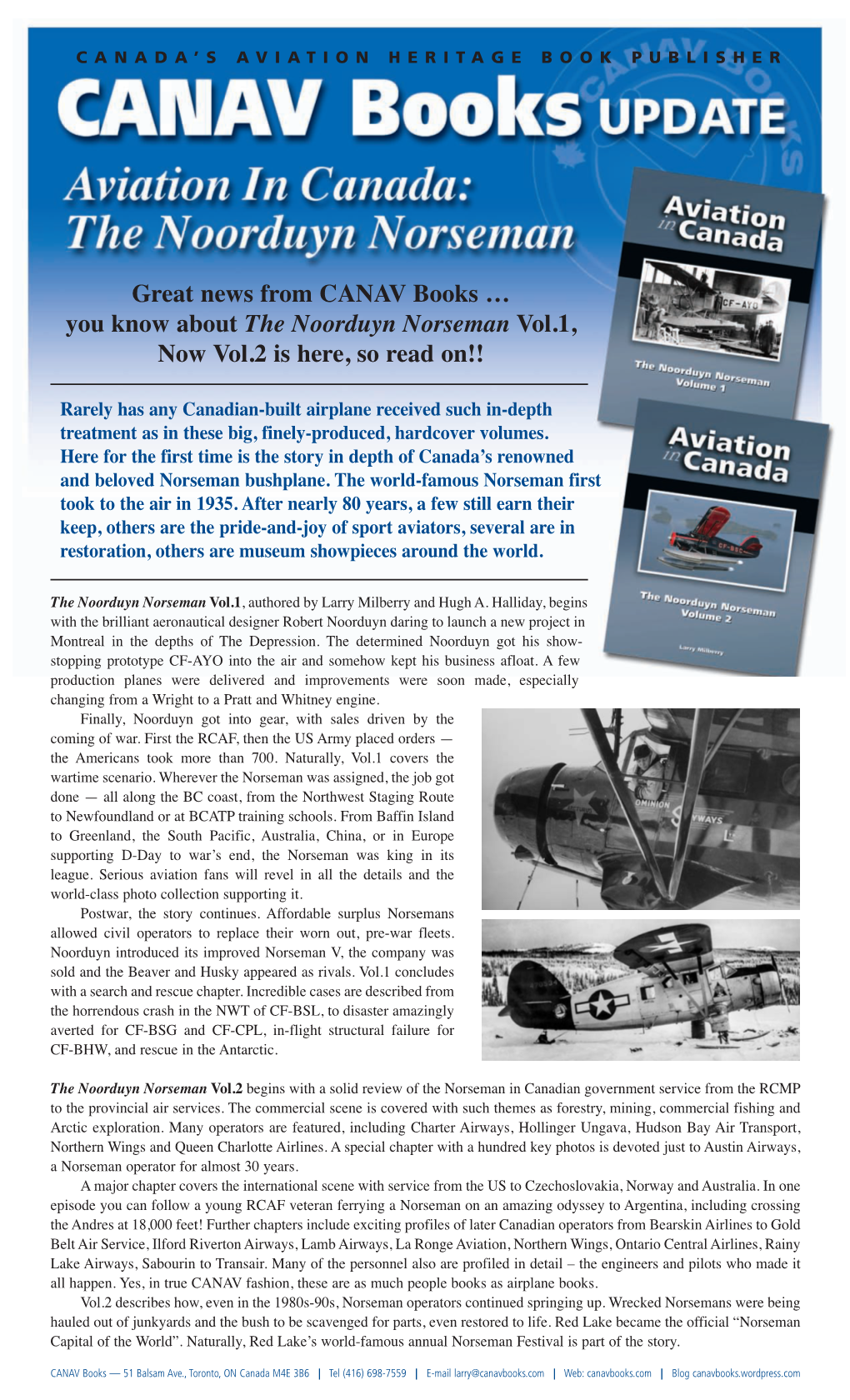 You Know About the Noorduyn Norseman Vol.1, Now Vol.2 Is Here, So Read On!!