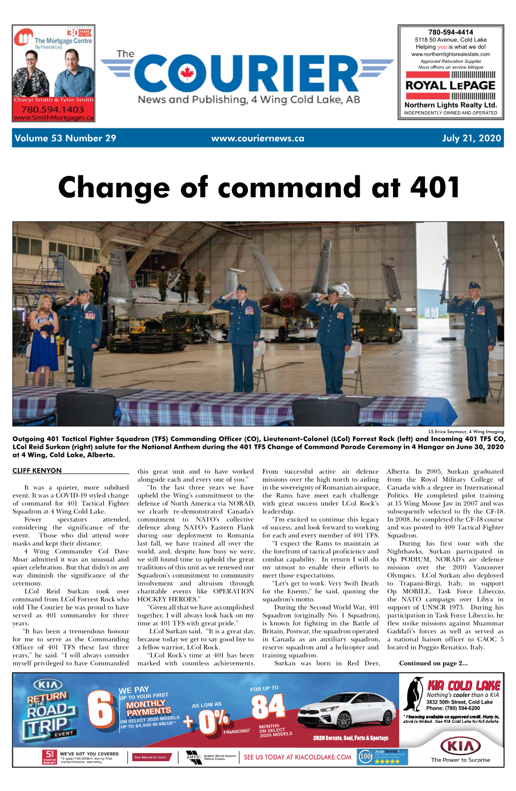 Change of Command at 401