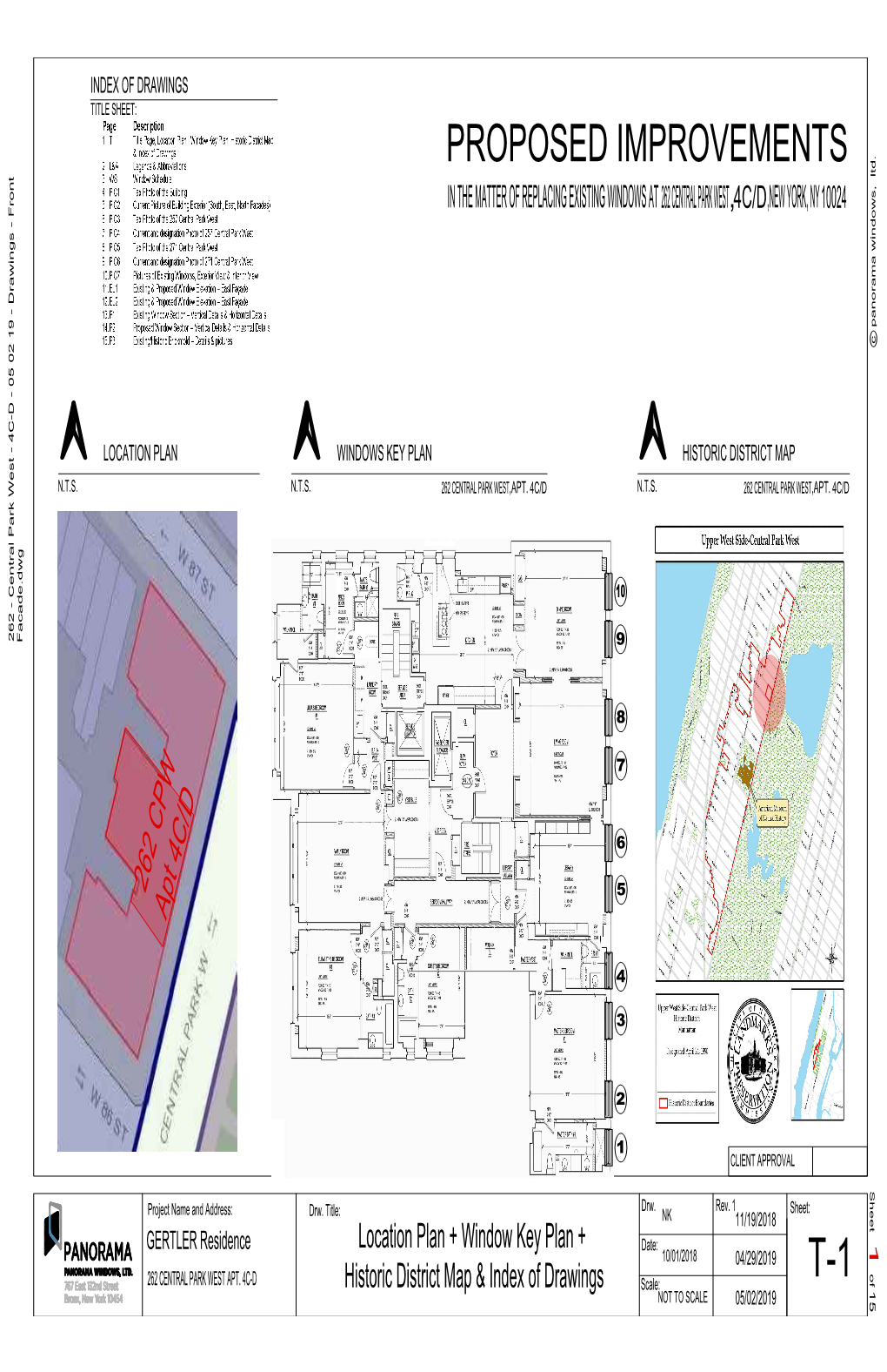 Proposed Improvements in the Matter of Replacing Existing Windows at ,Apt