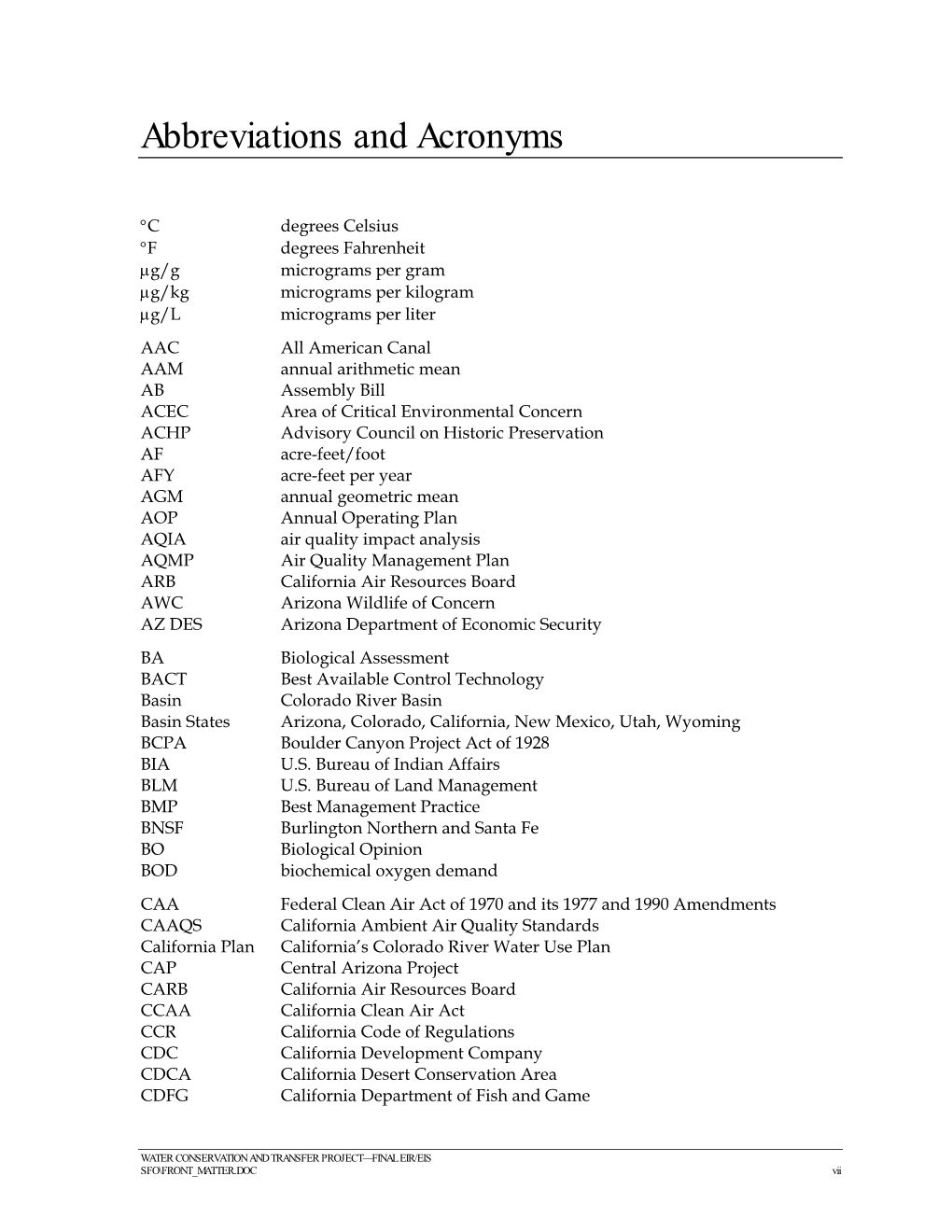 Abbreviations and Acronyms