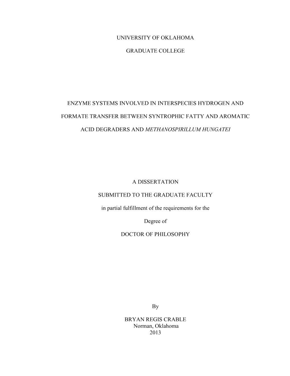 Doctoral Dissertation Template