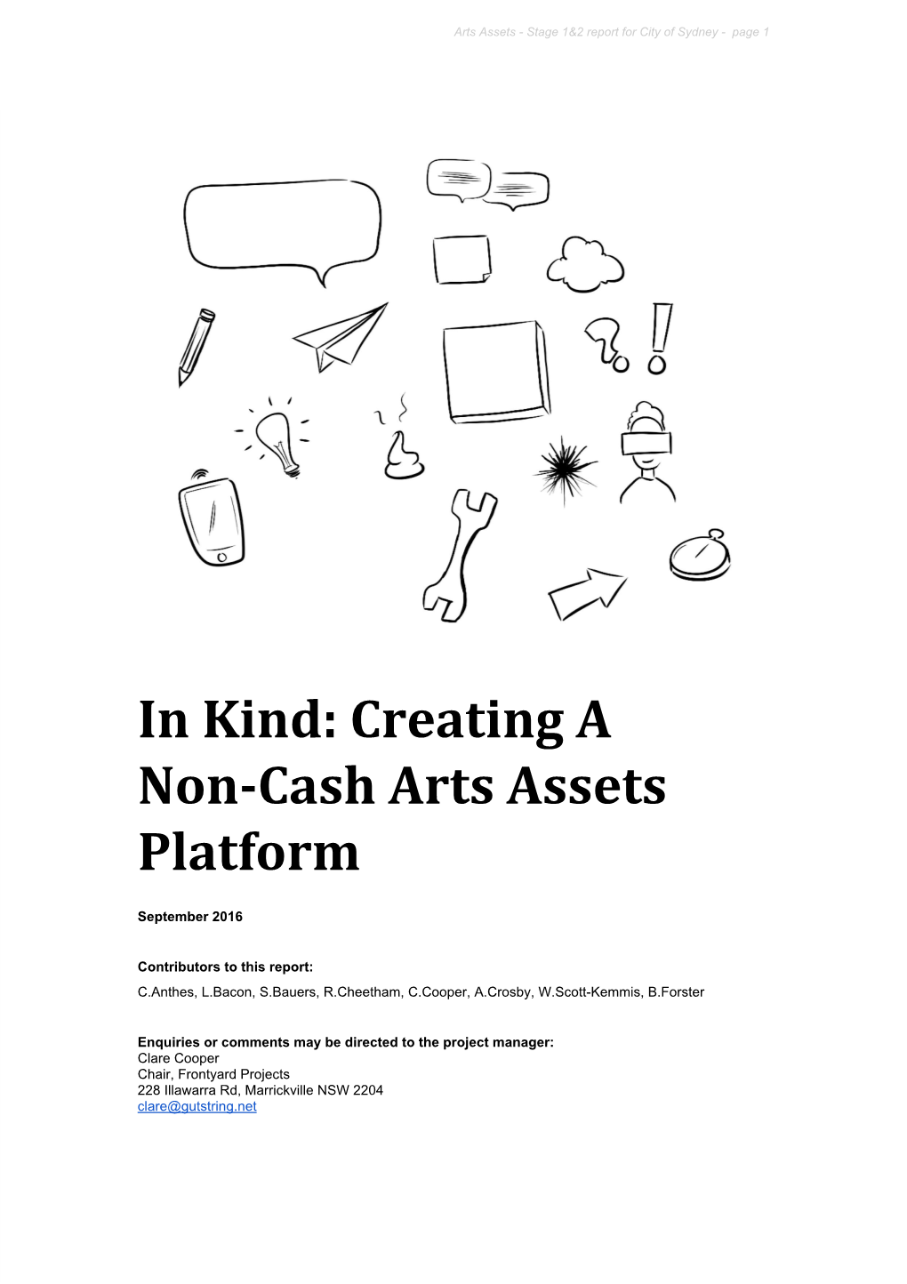 In Kind: Creating a Non-Cash Arts Assets Platform