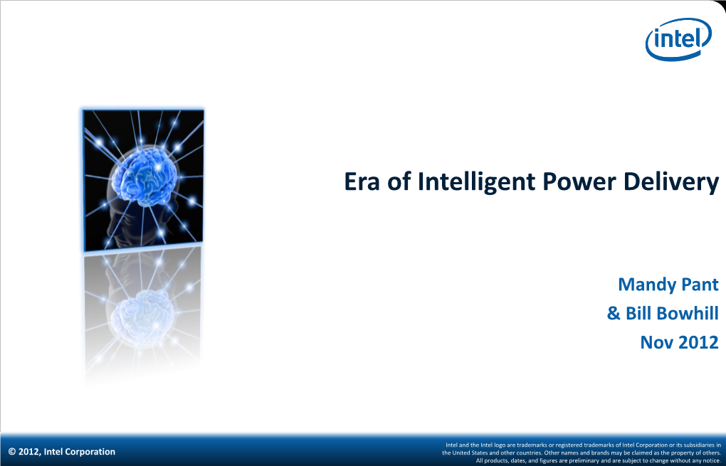 Era of Intelligent Power Delivery