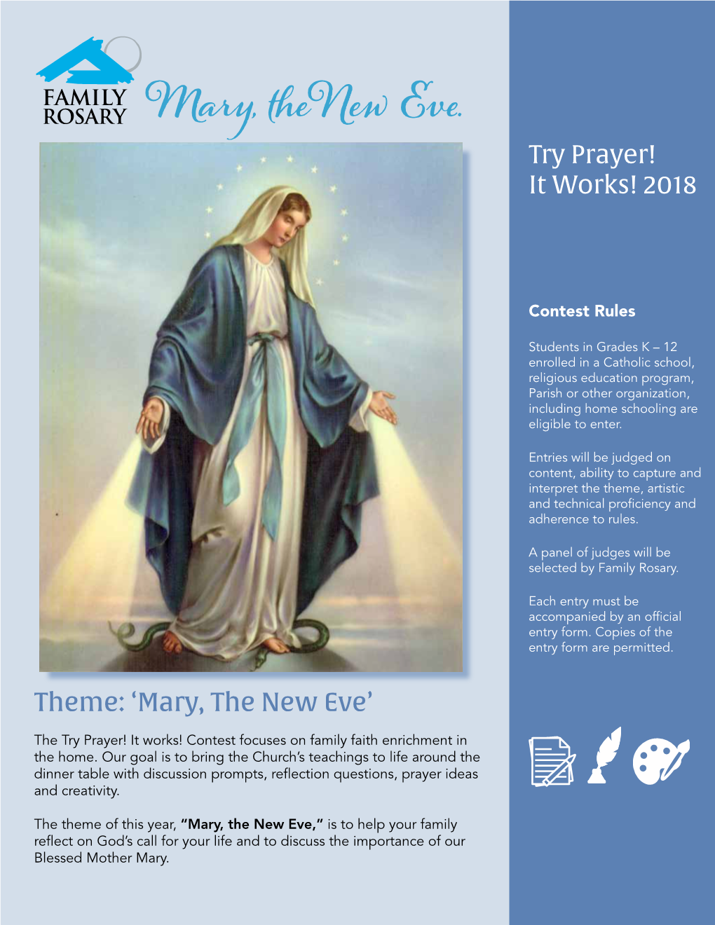 Mary, Thenew Eve. Try Prayer! It Works! 2018