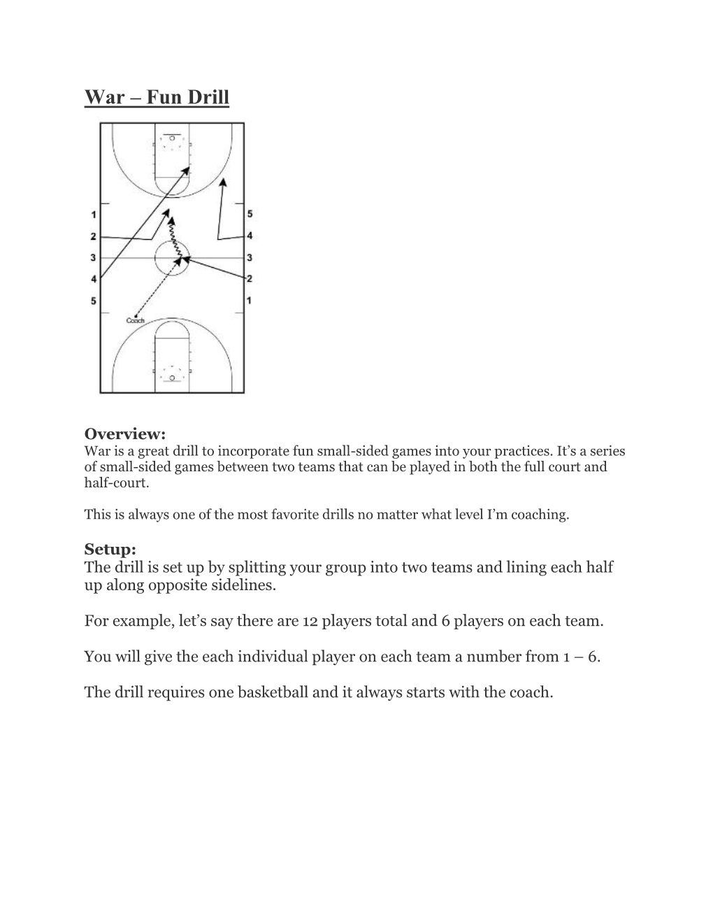 War – Fun Drill