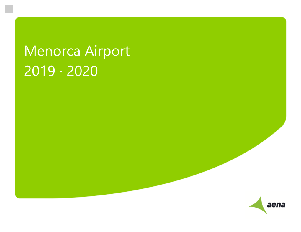 Menorca Airport 2019 · 2020