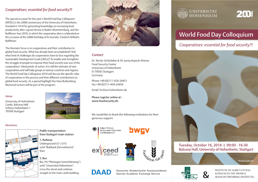 World Food Day Colloquium