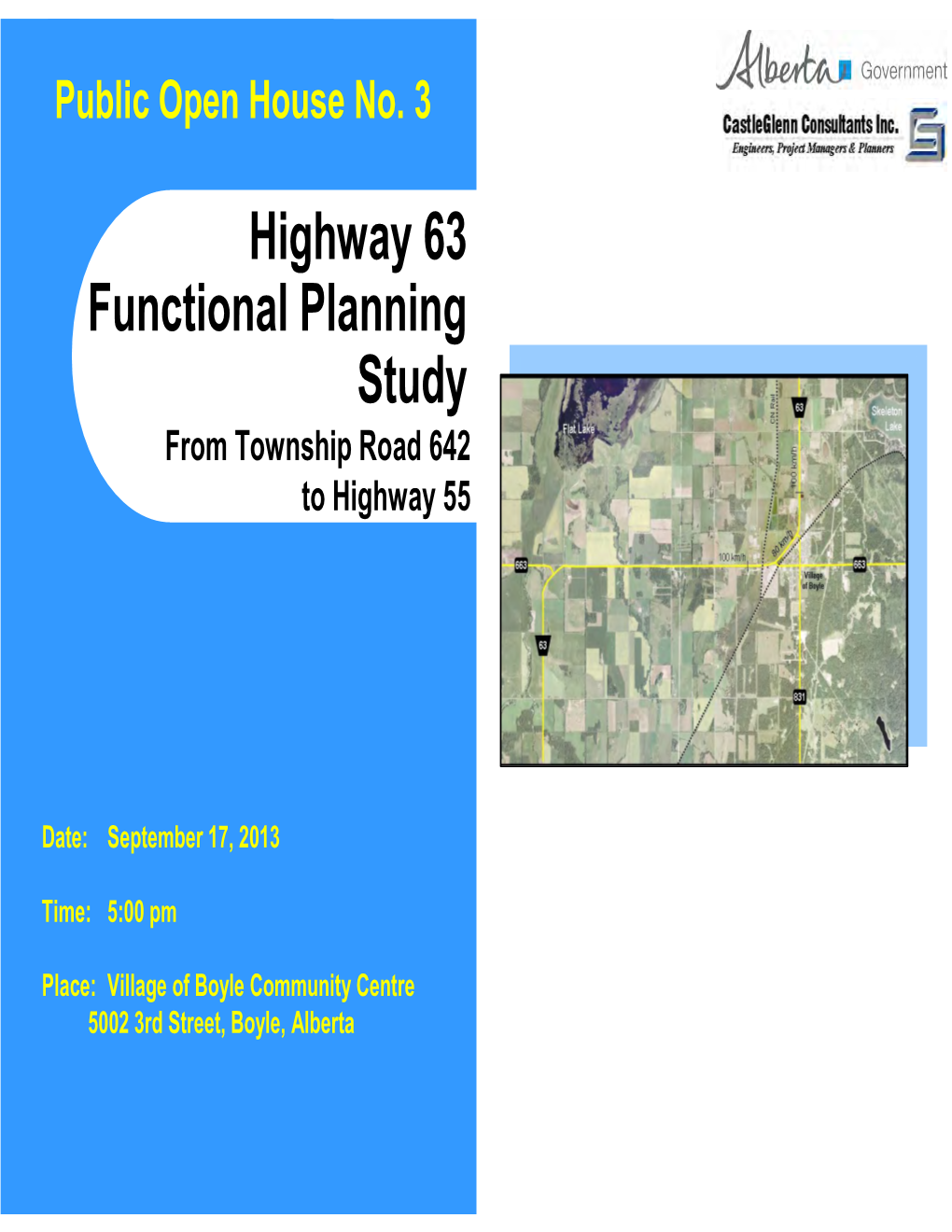 Highway 63 Functional Planning Study from Township Road 642 to Highway 55