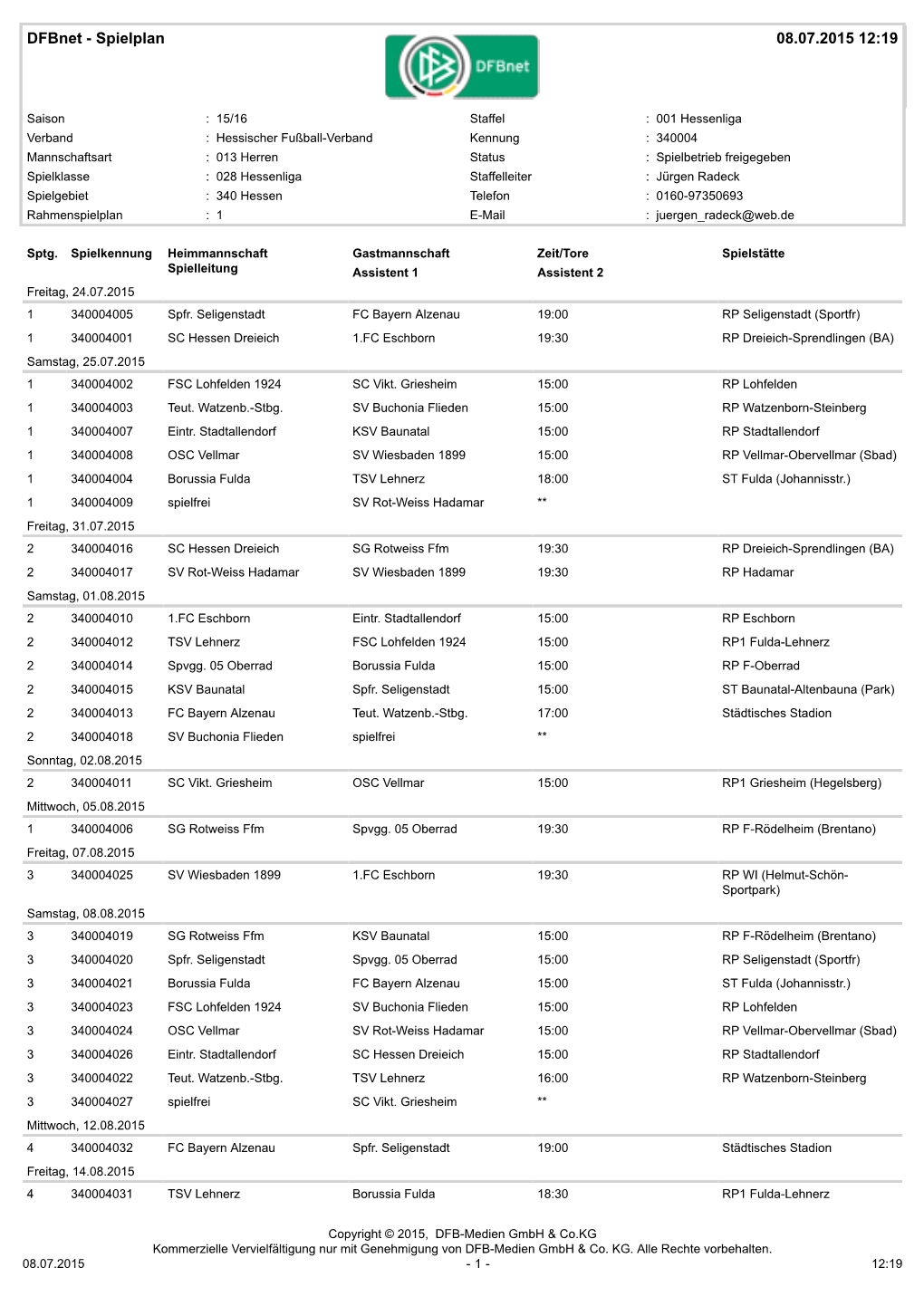 Spielplan 08.07.2015 12:19