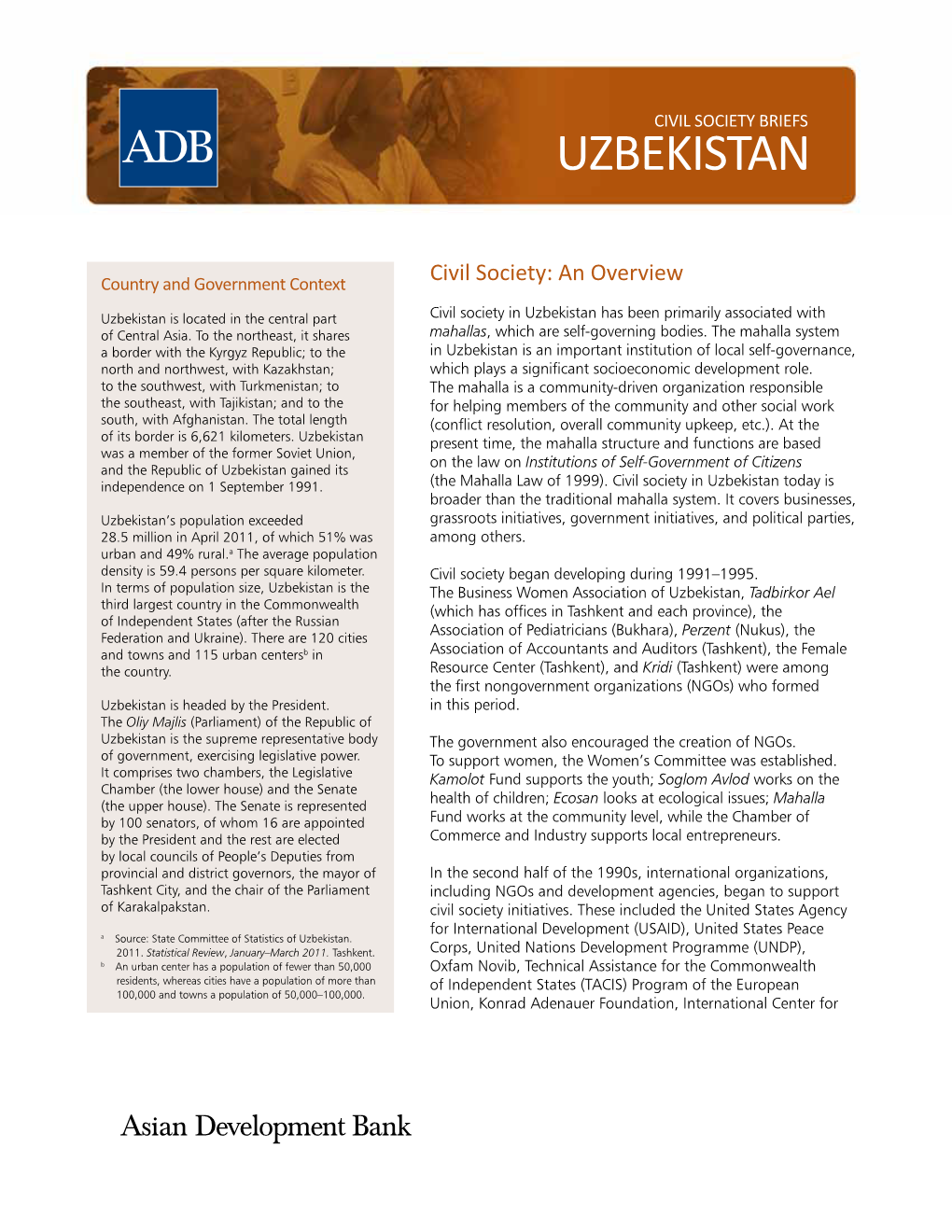 Civil Society Briefs: Uzbekistan