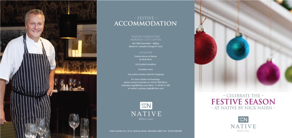 Festive Season – at Native by Nick Nairn –