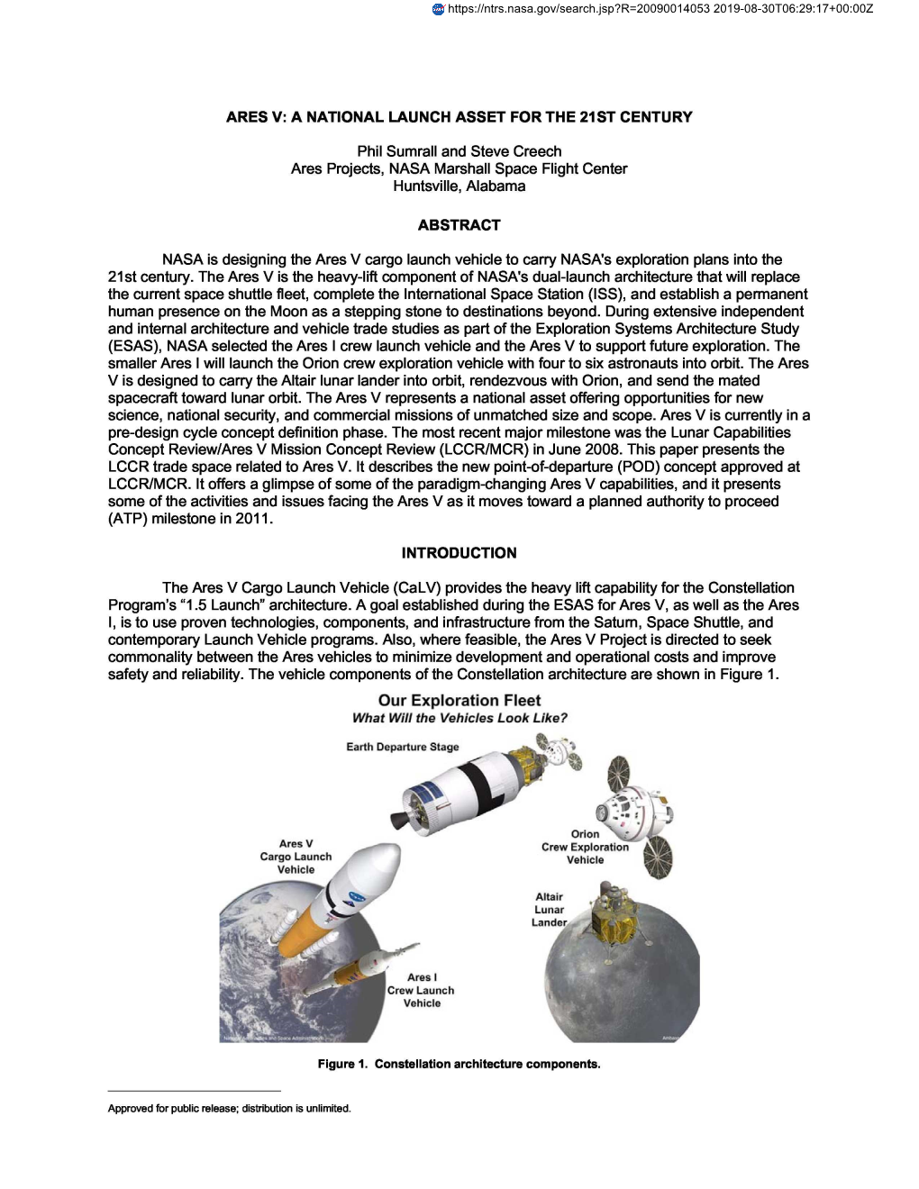 Ares V: a National Launch Asset for the 21St Century