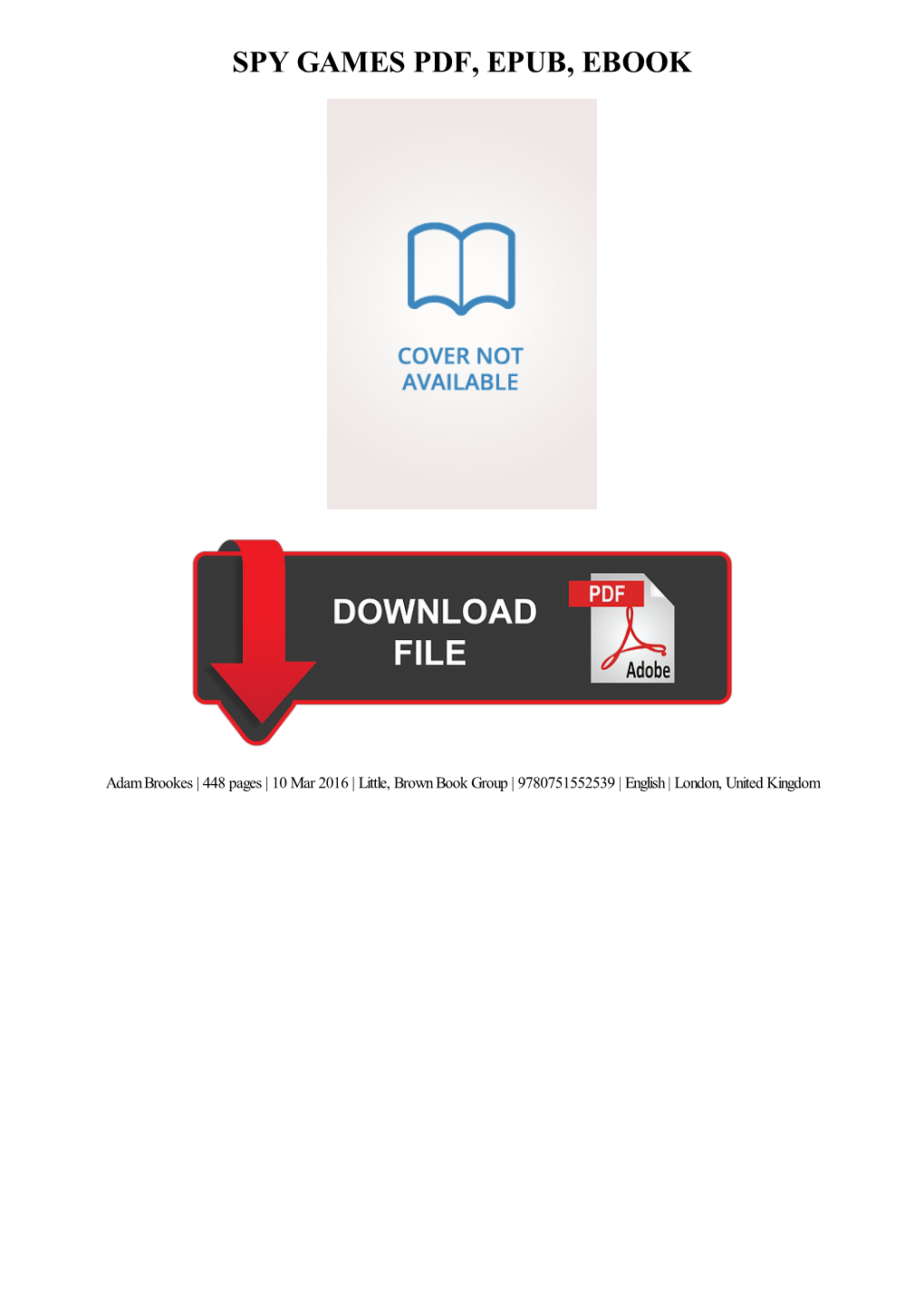 PDF Download Spy Games Kindle