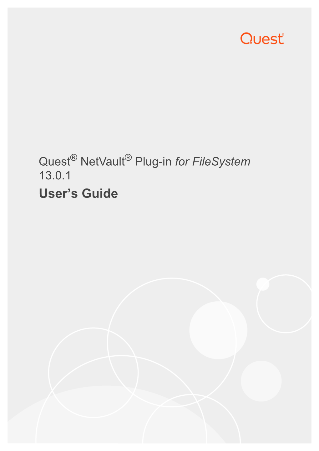 Netvault Backup Plug-In for Filesystem