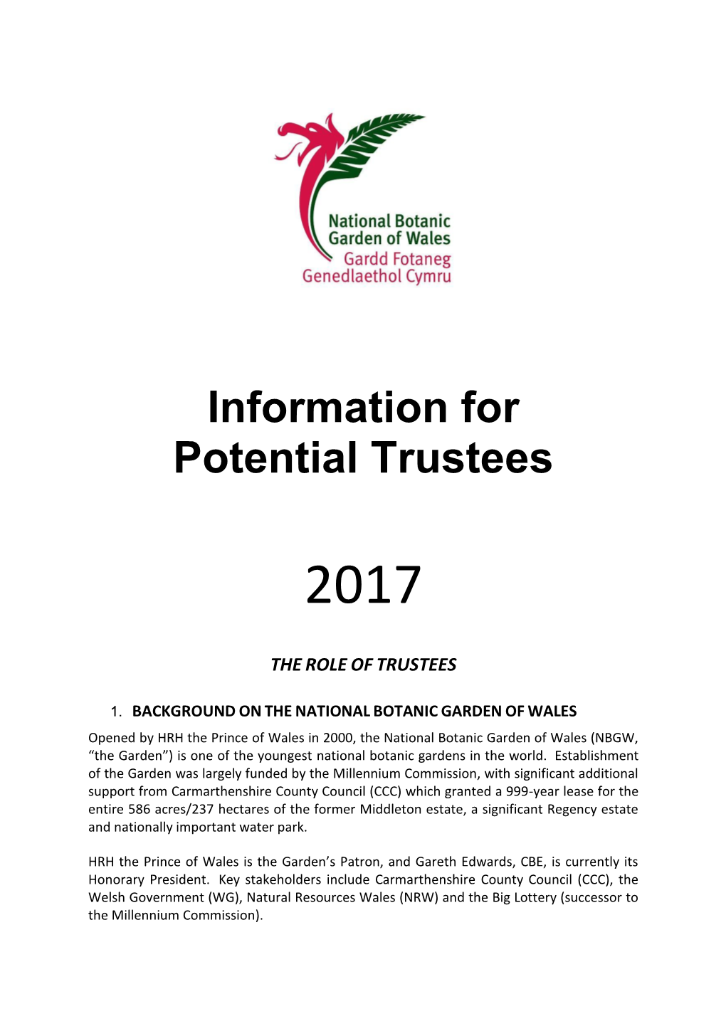 Information for Potential Trustees