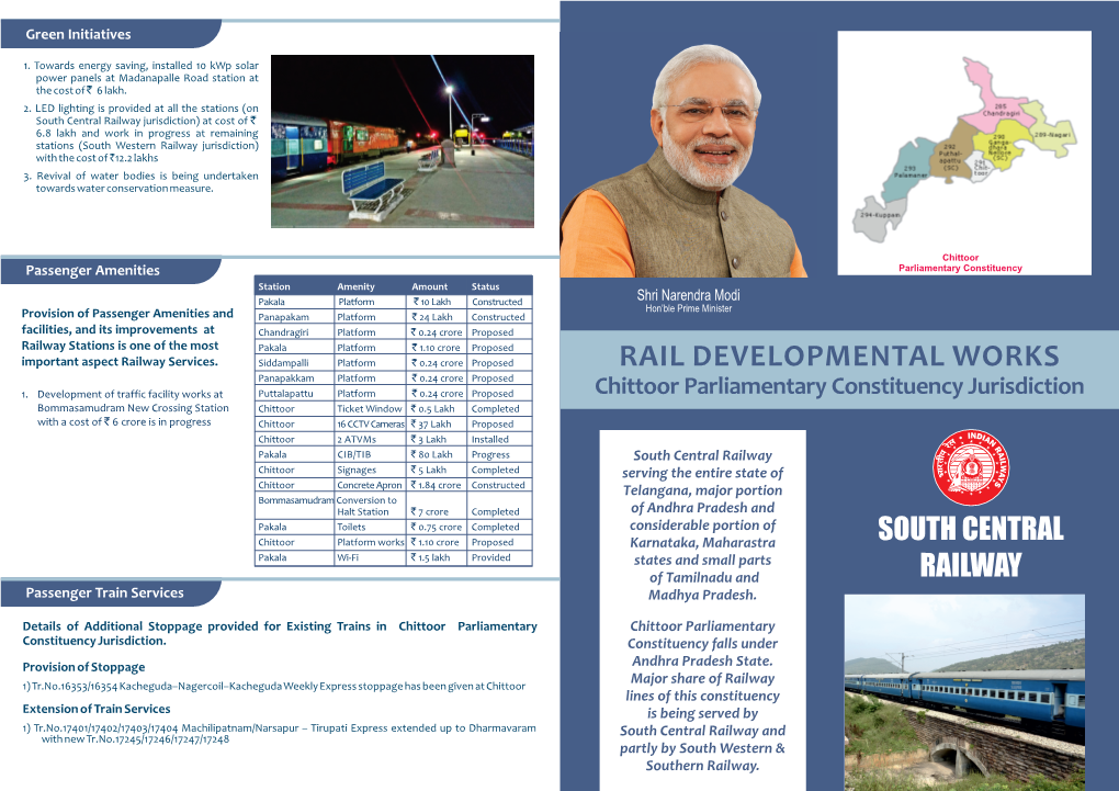 RAIL DEVELOPMENTAL WORKS Panapakkam Platform `0.24 Crore Proposed 1