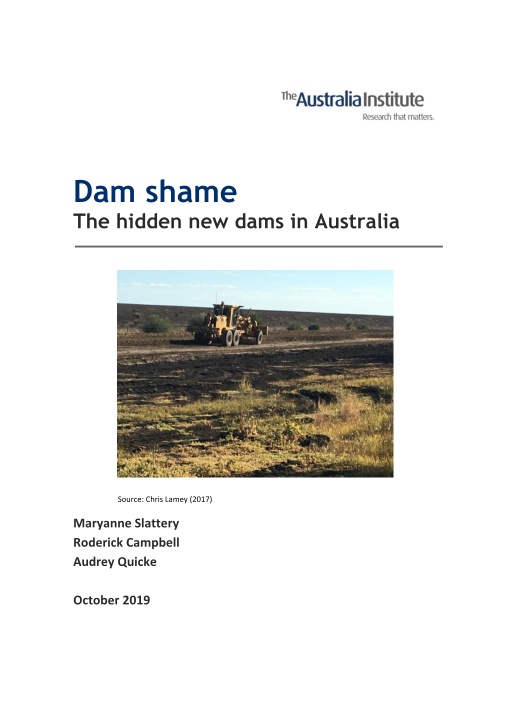Dam Shame the Hidden New Dams in Australia