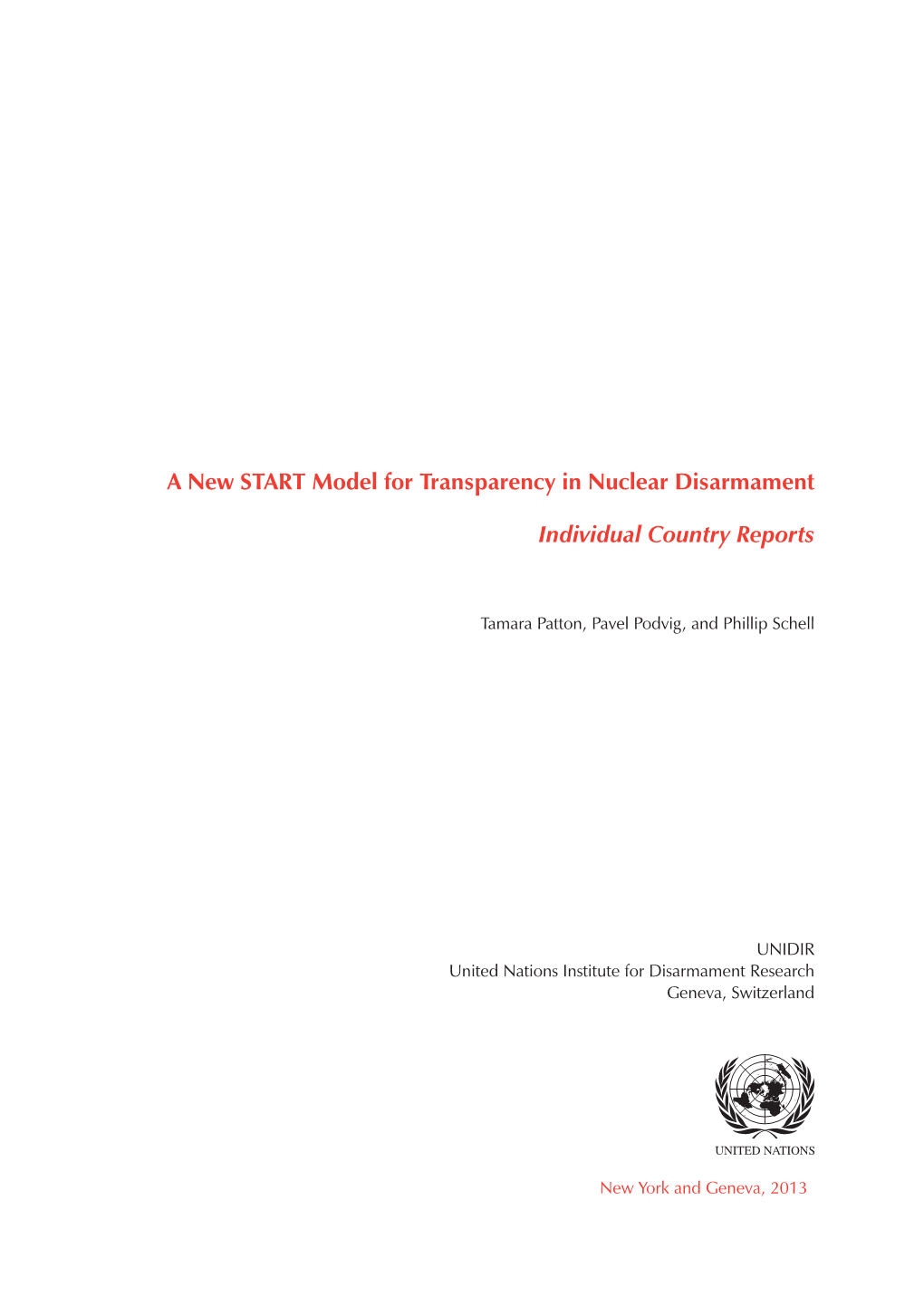 A New START Model for Transparency in Nuclear Disarmament