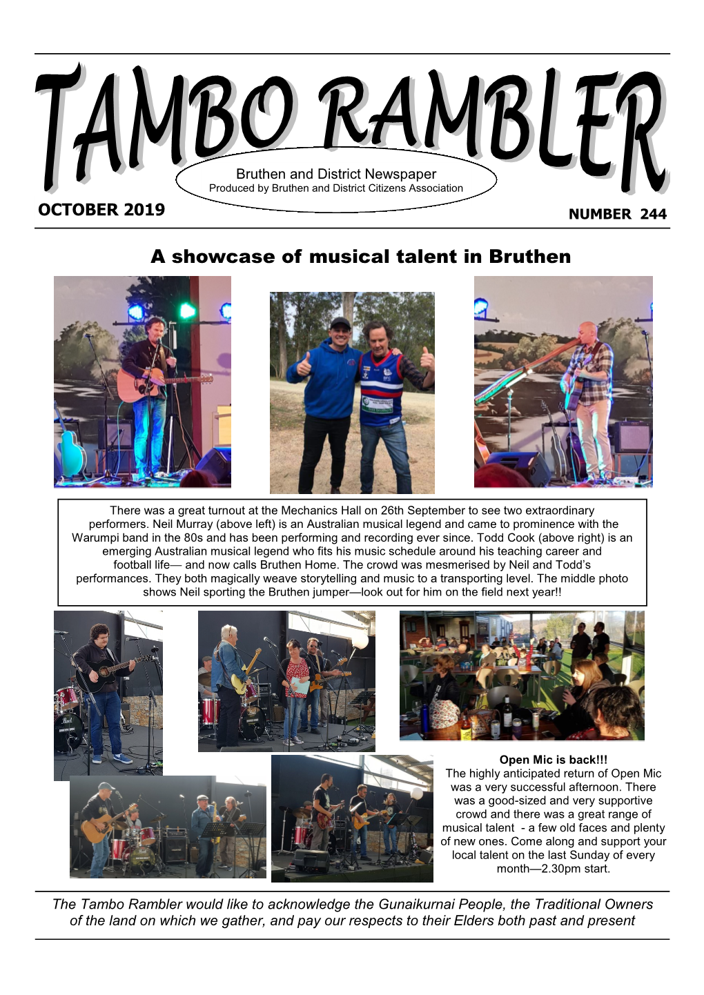 A Showcase of Musical Talent in Bruthen