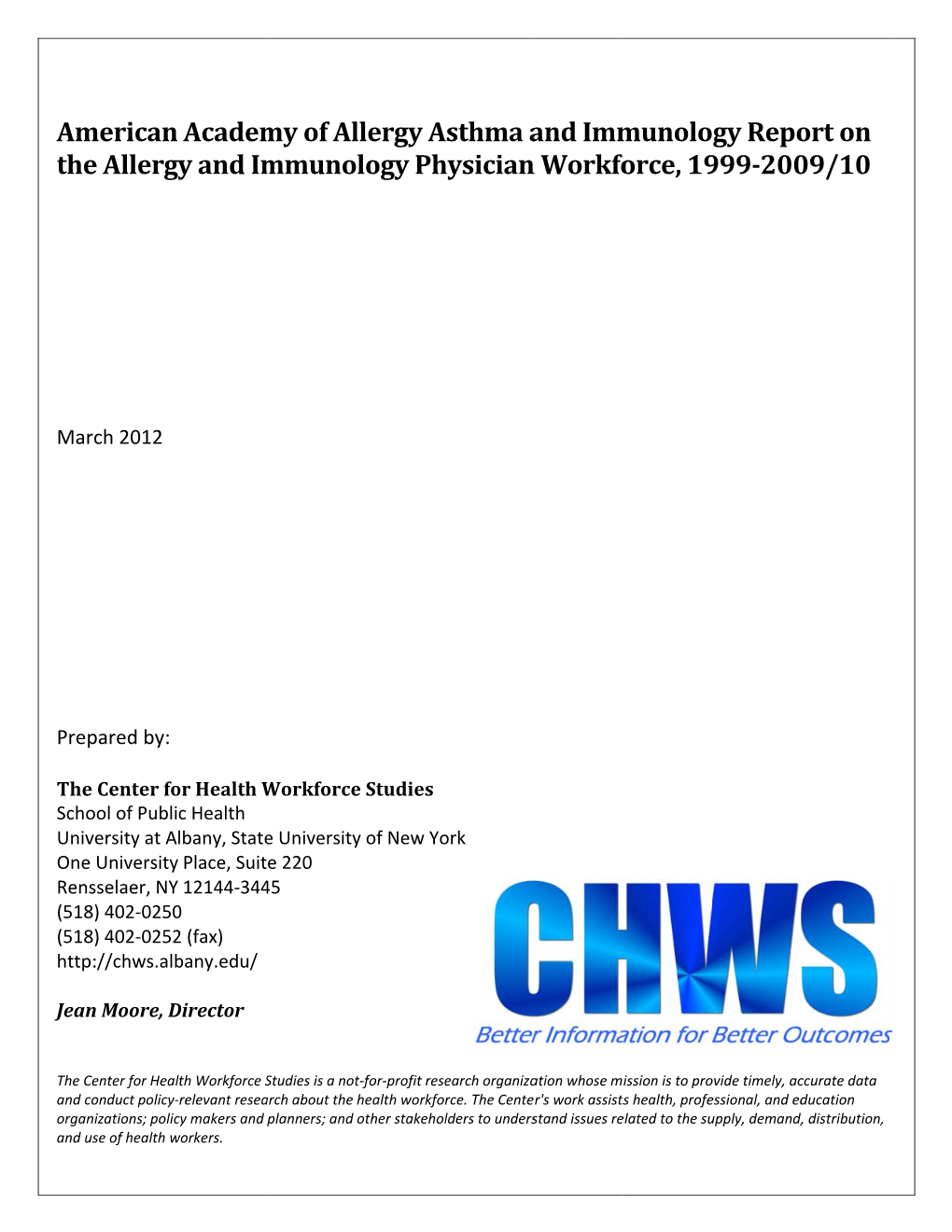 2012 AI Physician Workforce Report