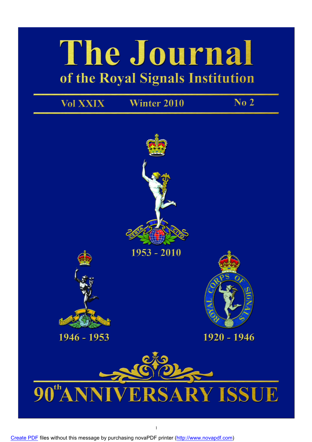 The Journal of the Royal Signals Institution Vol.29, No.2, Winter 2010