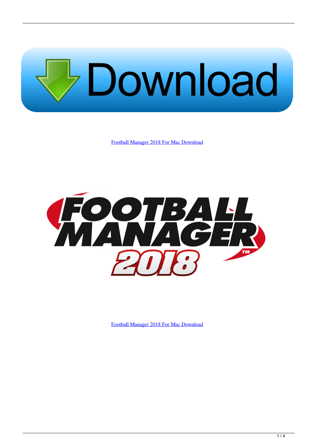 Football Manager 2018 for Mac Download