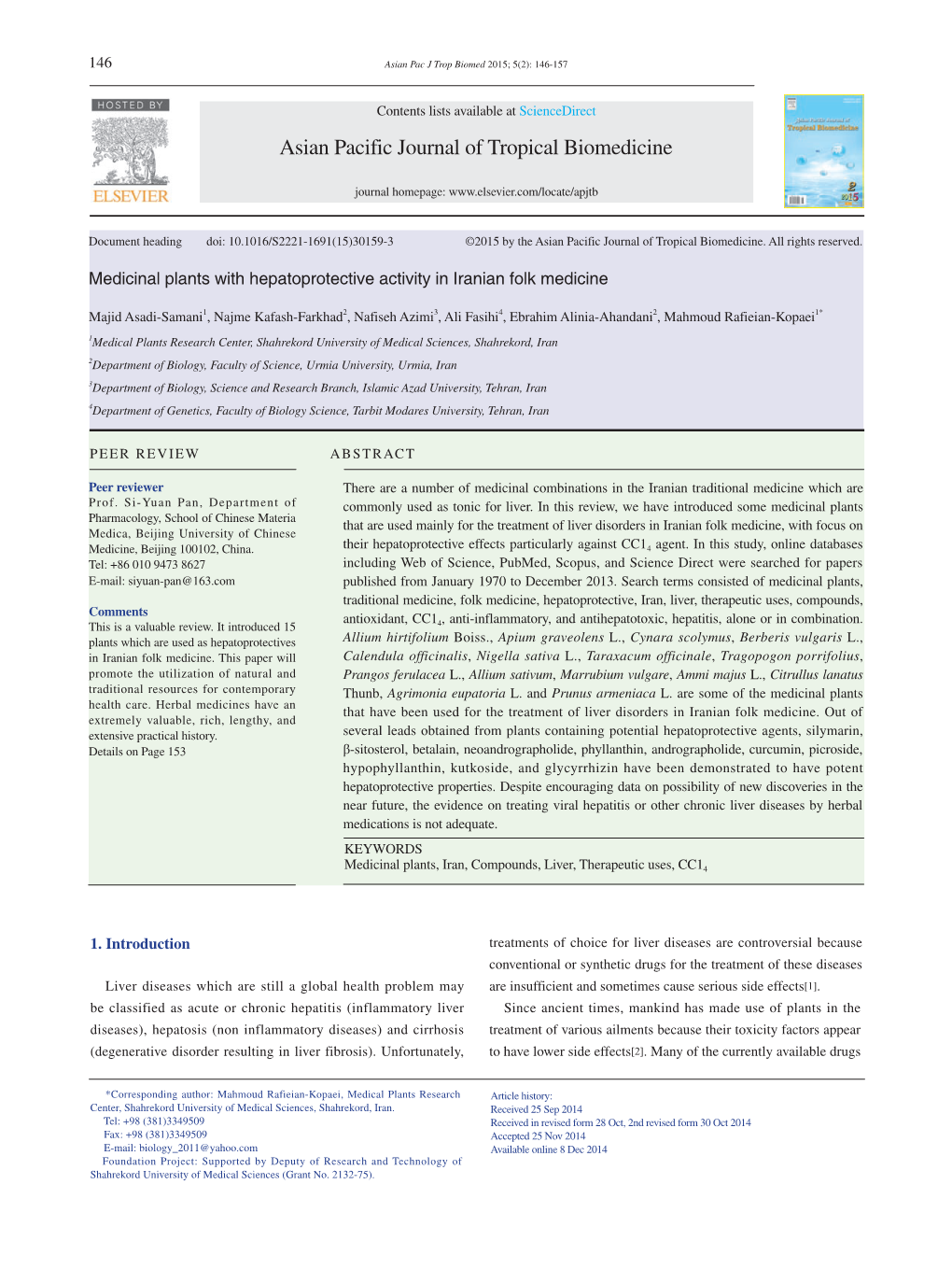 Asian Pacific Journal of Tropical Biomedicine