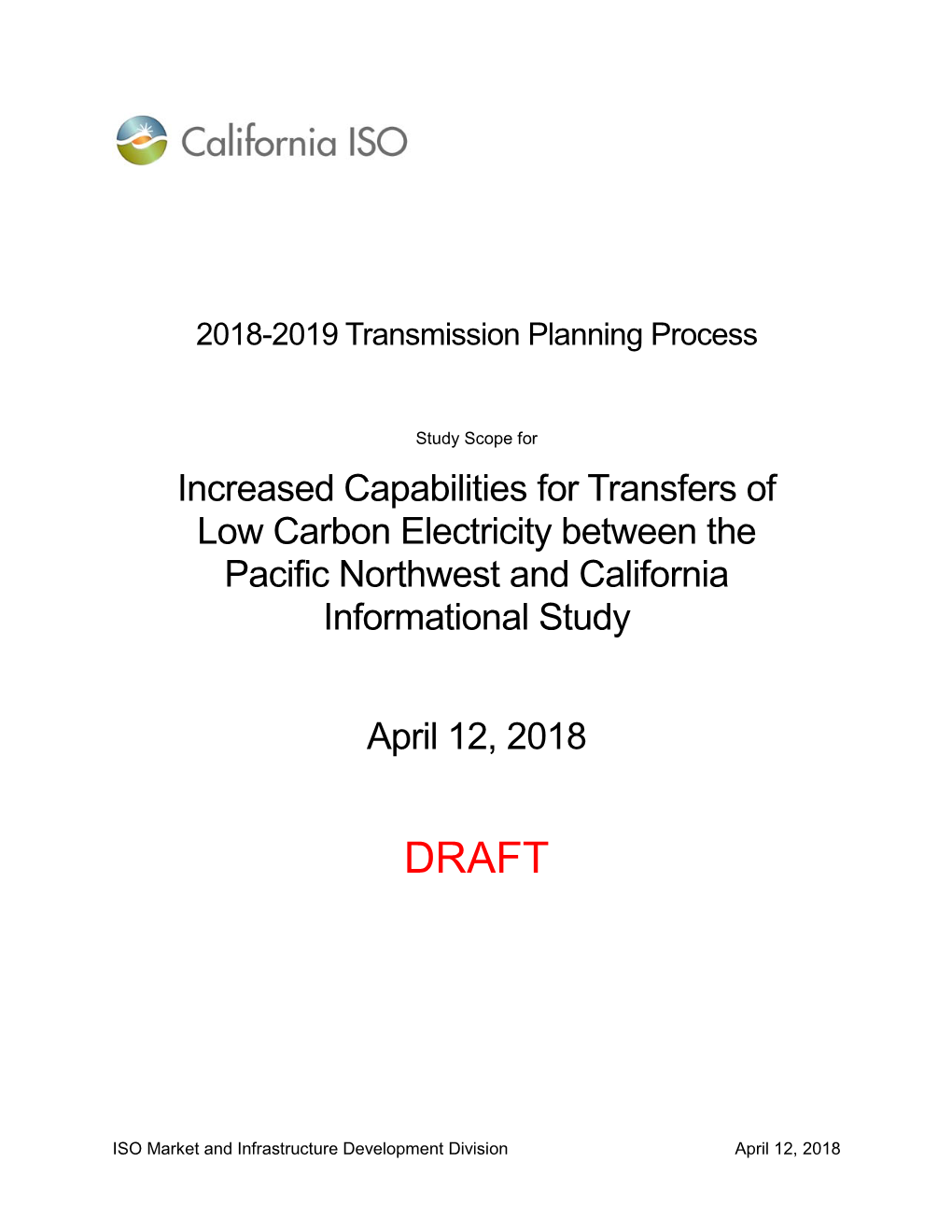 Transfers Between Pacific Northwest and California